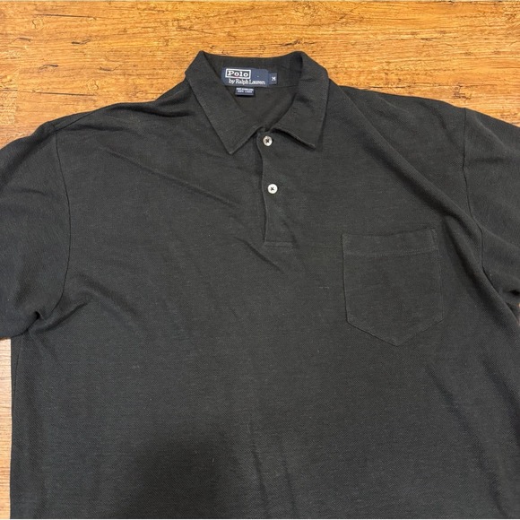 Polo Ralph Lauren Other - Vintage Polo Ralph Lauren Black 100% Linen Casual Short Sleeve Polo Shirt Men M